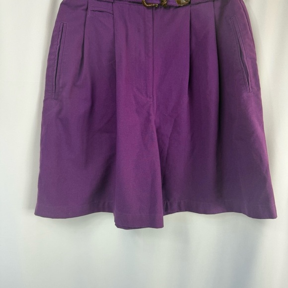 Vintage Karen Scott Purple High Waisted Mom
Shorts with Matching Belt - Picture 11 of 14